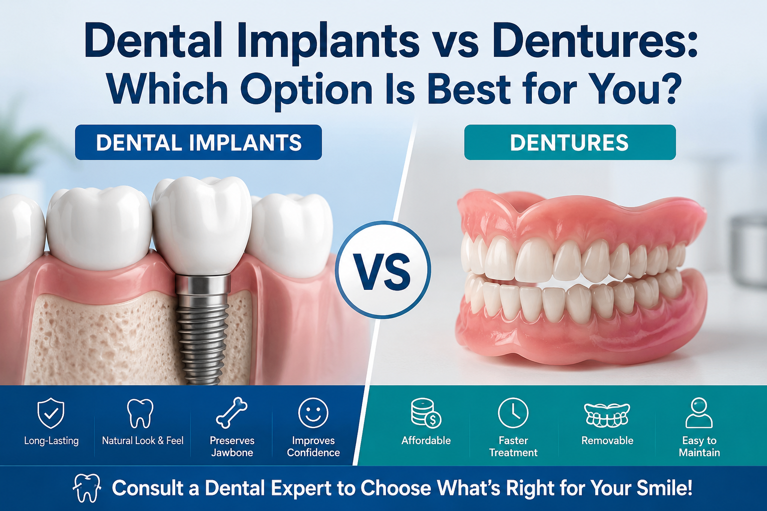 Dental Implants vs Dentures: Which Option Is Best for You?