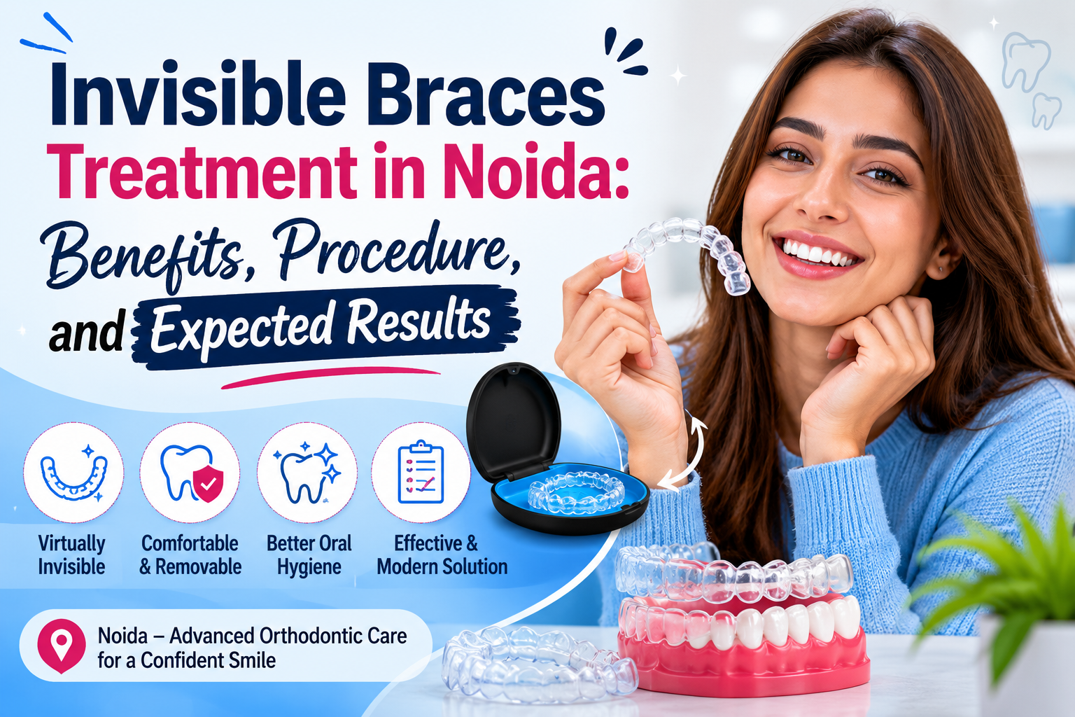 Invisible Braces Treatment in Noida: Benefits, Procedure, and Results